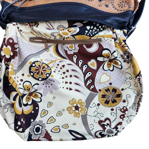 Brighton #D476721 Stylish Black and Tan Embroidered Handbag - Picture 6 of 8